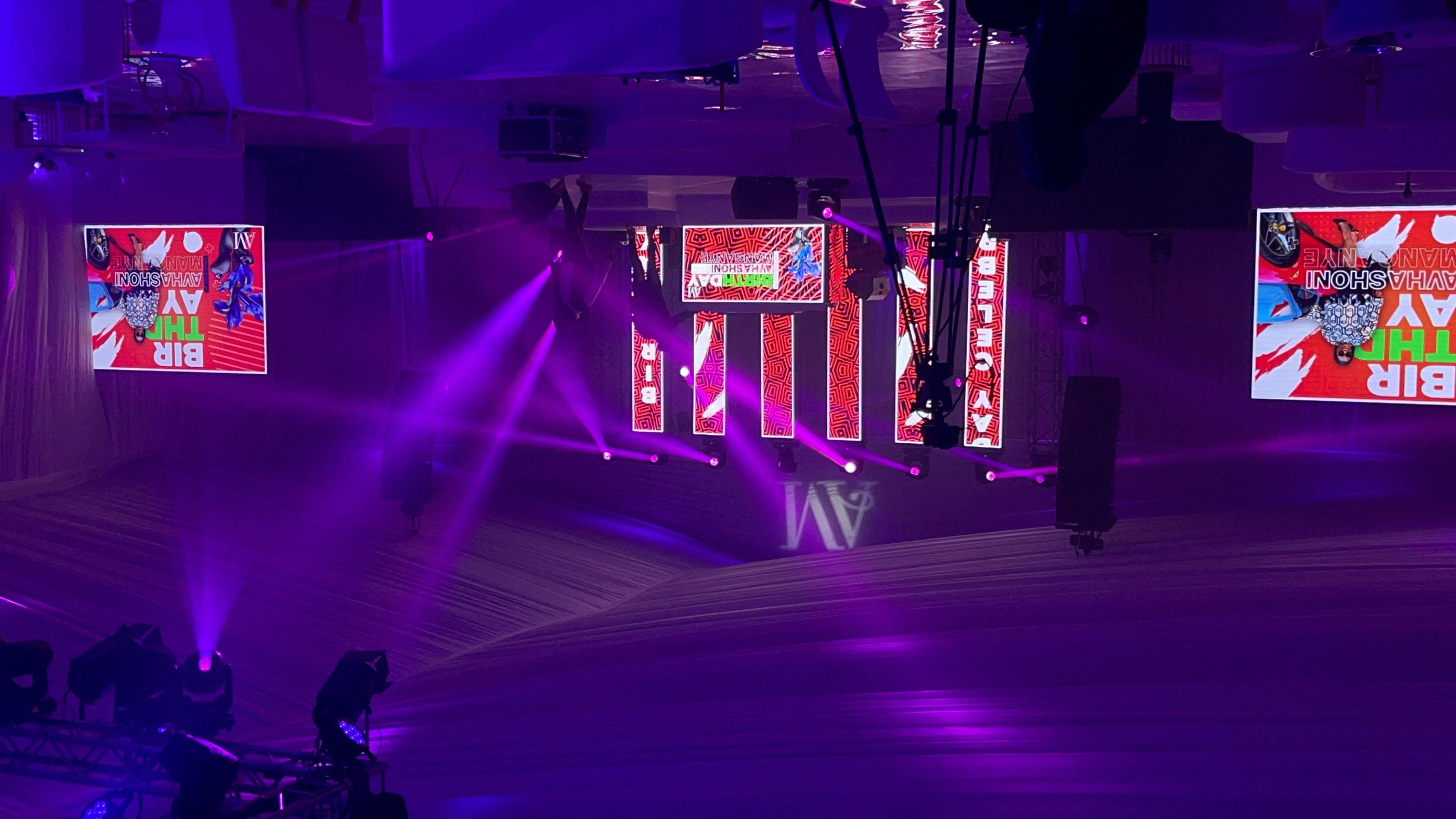 Corporate event with custom LED screen backdrop