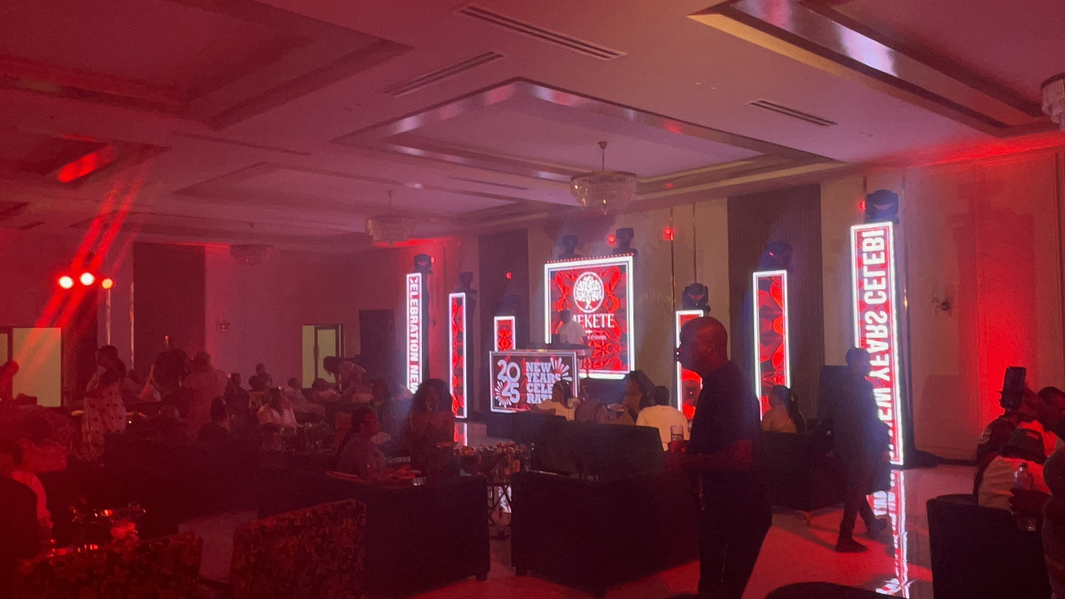 Corporate speaker presentation with dynamic visuals