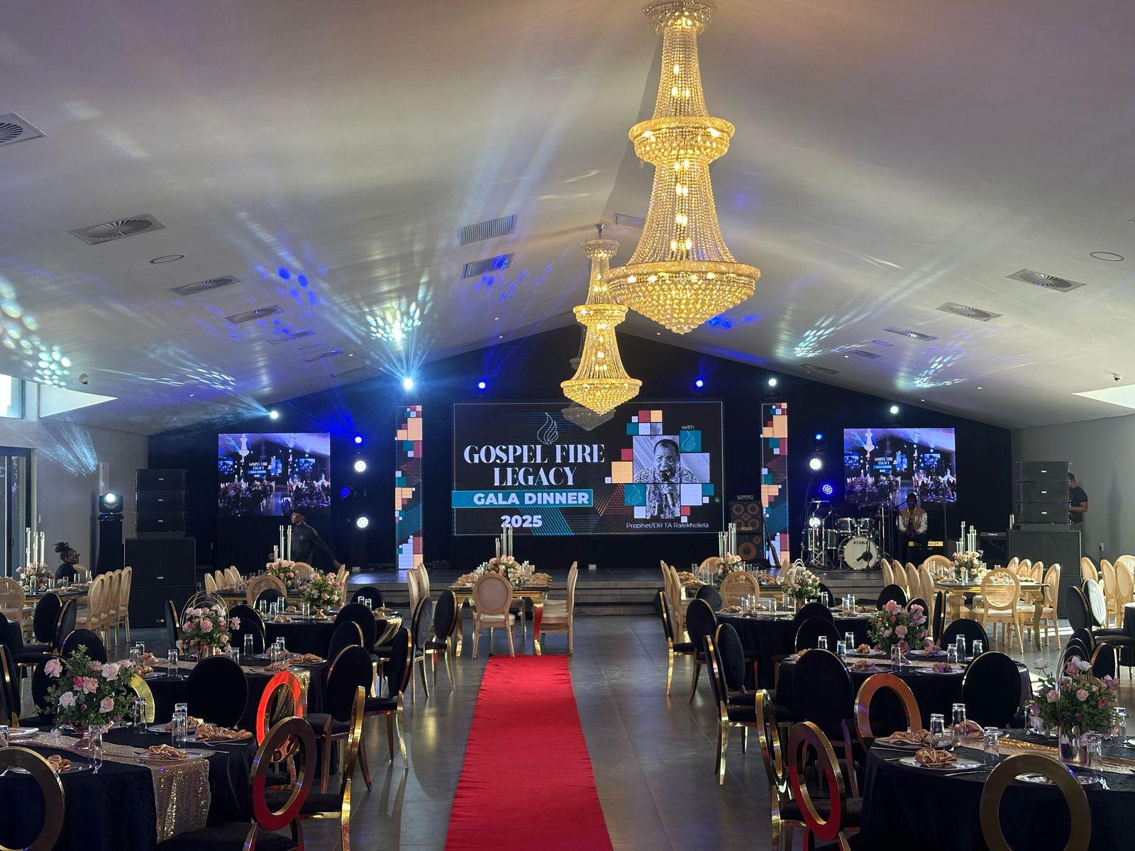 DJ concert with LED screen animations